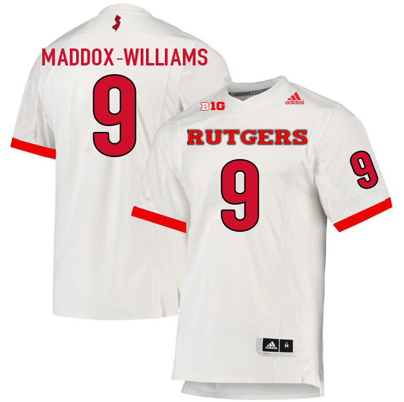 Men #9 Tyreek Maddox-Williams Rutgers Scarlet Knights College Football Jerseys Sale-White